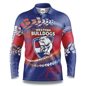 AFL 2021 Trax Off Road Camping Polo Tee Shirt - Western Bulldogs - Adult