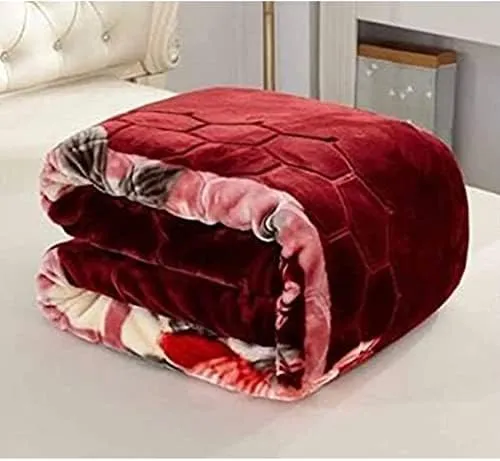 ALCITIC HOME 2 Ply Mink Super Soft Cloudy Double Bed Blanket for Heavy Winter. Supercozy