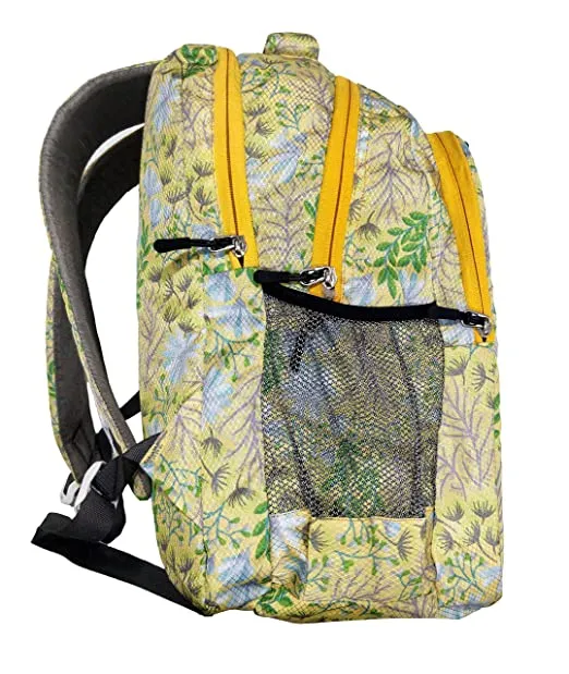 Alpha Nemesis Casual School Backpack/College Bag For Kids Made With Waterproof polyester 30 Ltrs Yellow School Backpack