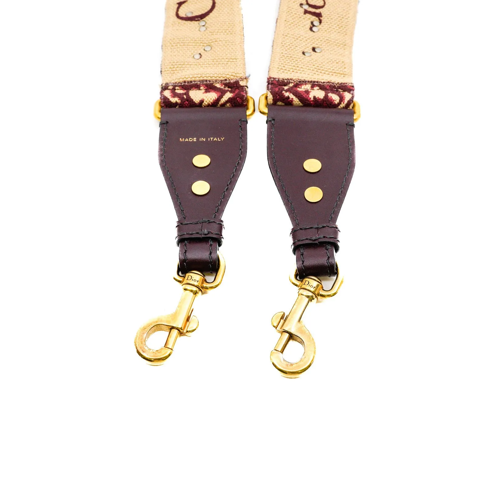 Burgundy Oblique Studded Shoulder Strap