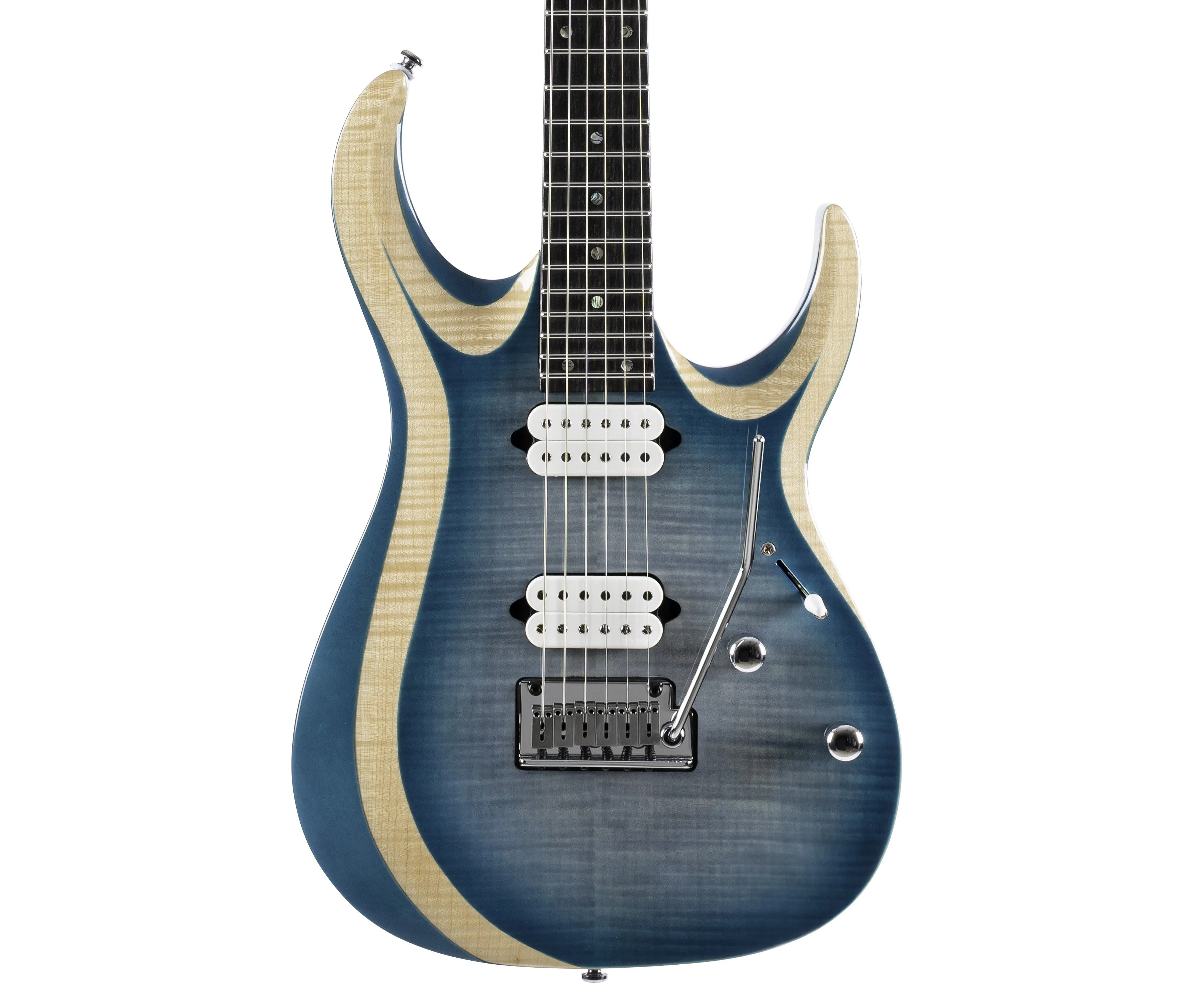 Cort X700DUALITYII-PIB X Series Duality II Double Cutaway Electric Guitar, Polar Ice Burst With Gig Bag
