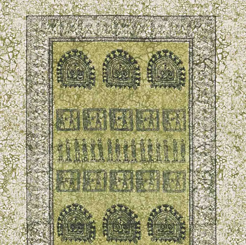 Cotton Royal Egyptian Kingdom Print Tablecloth Rectangle Green