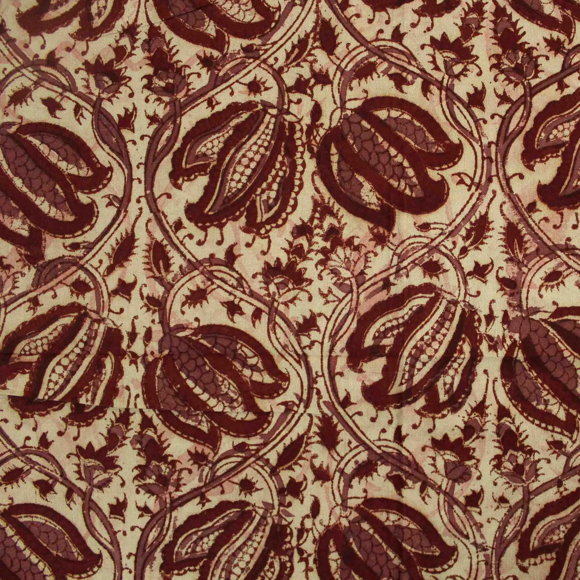 Cotton Vegetable Dye Hand Block Print Tablecloth Rectangle, Green, Red
