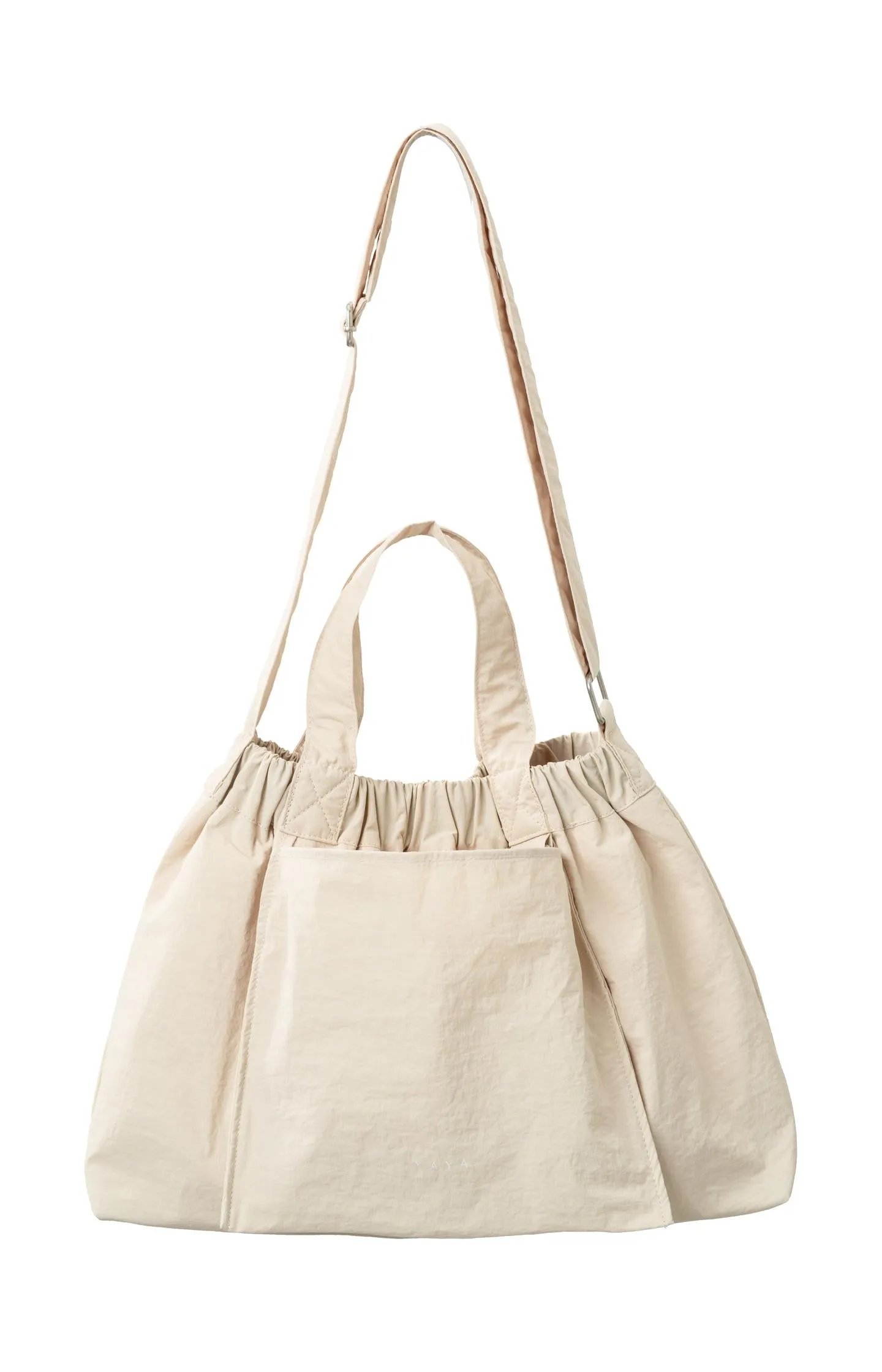 Crossbody sports bag with handle, side pockets and elastic