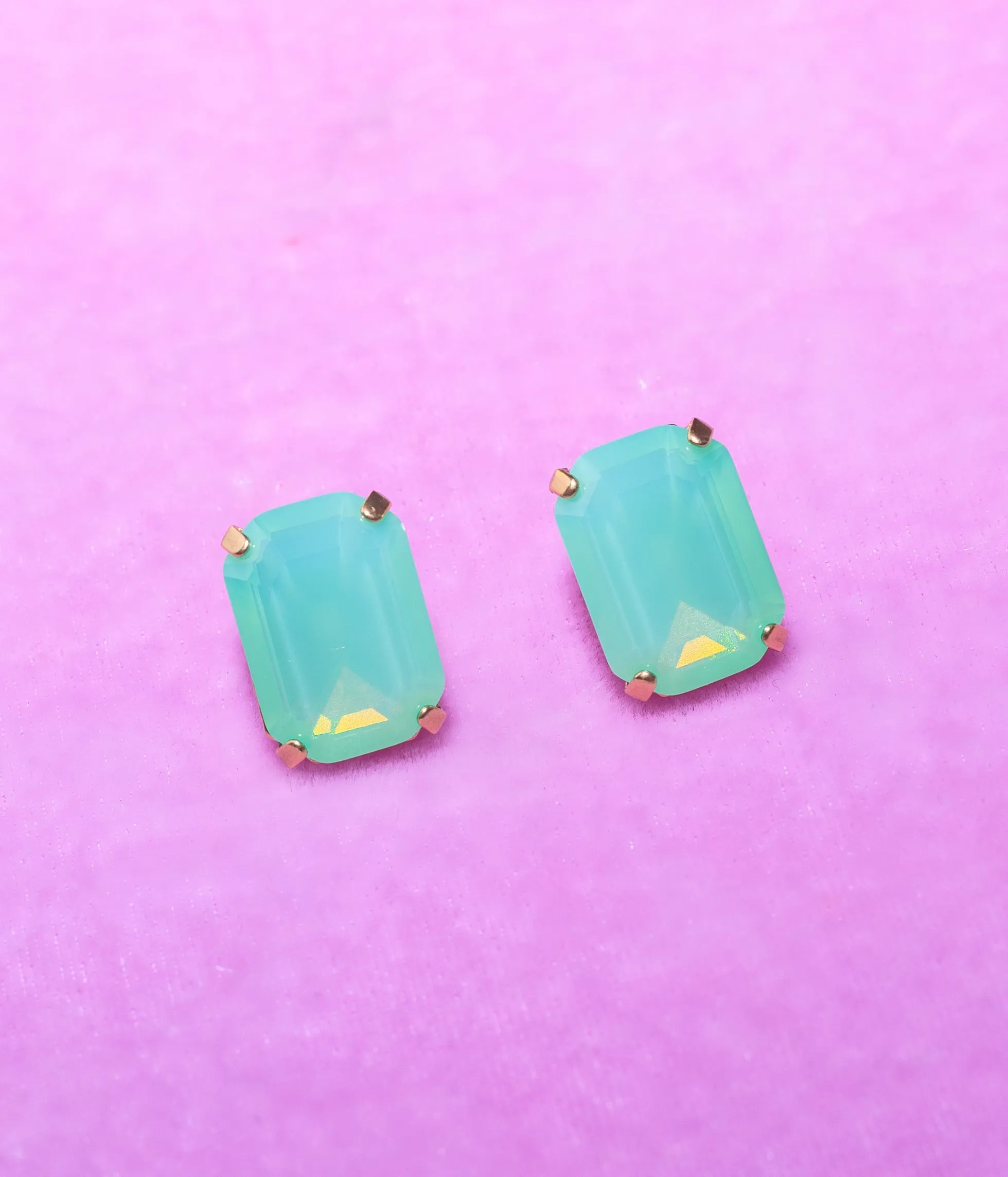 Danielle Studs in Green Opal