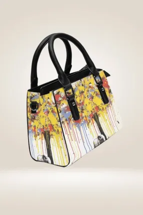 Dripping Tree White Satchel Bag