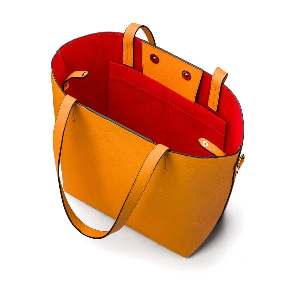 Emma 2 in 1 Leather Tote Bag - Yellow
