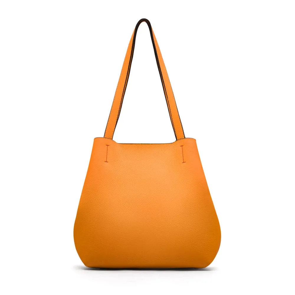 Emma 2 in 1 Leather Tote Bag - Yellow