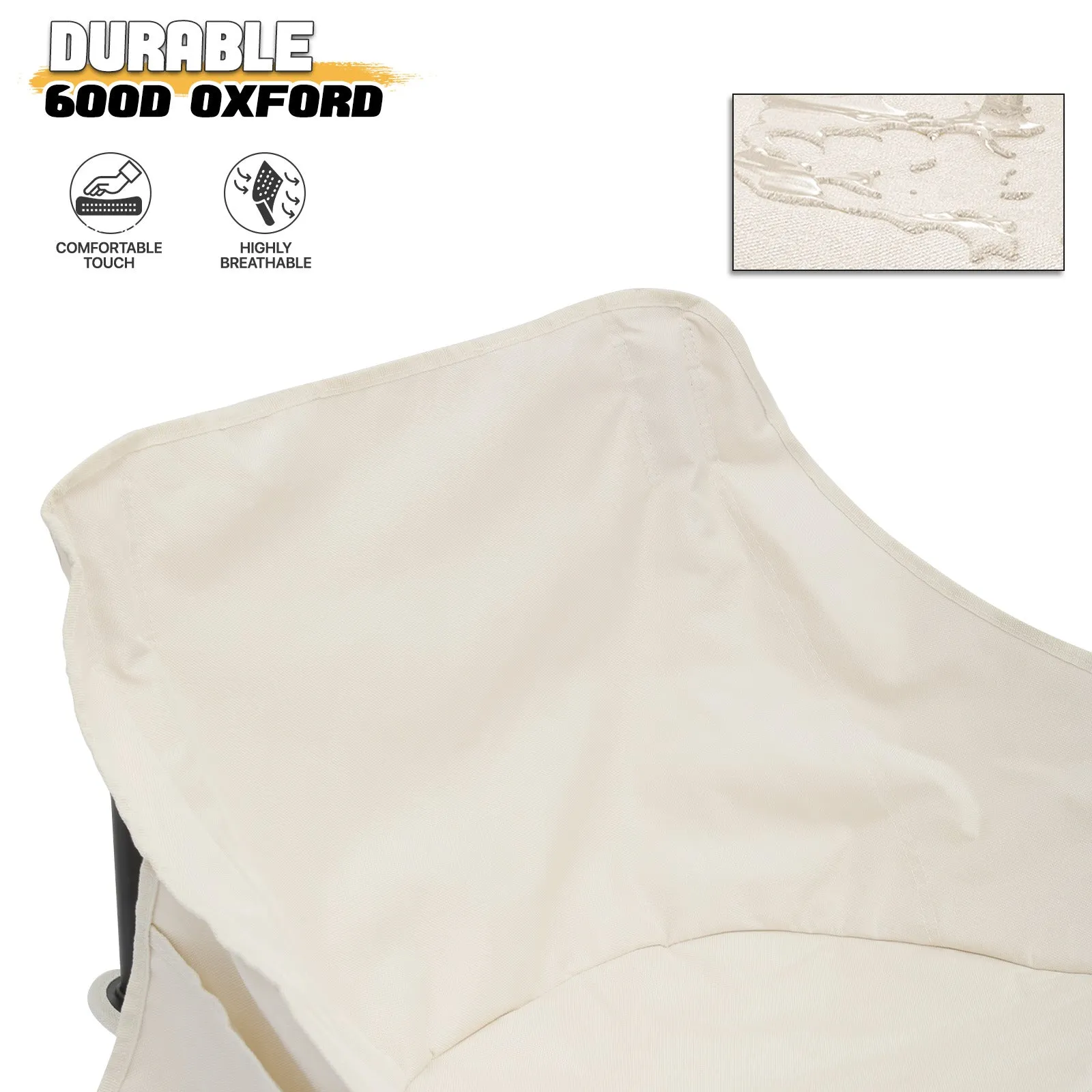 Folding Camping Chair -with Storage Side Pocket