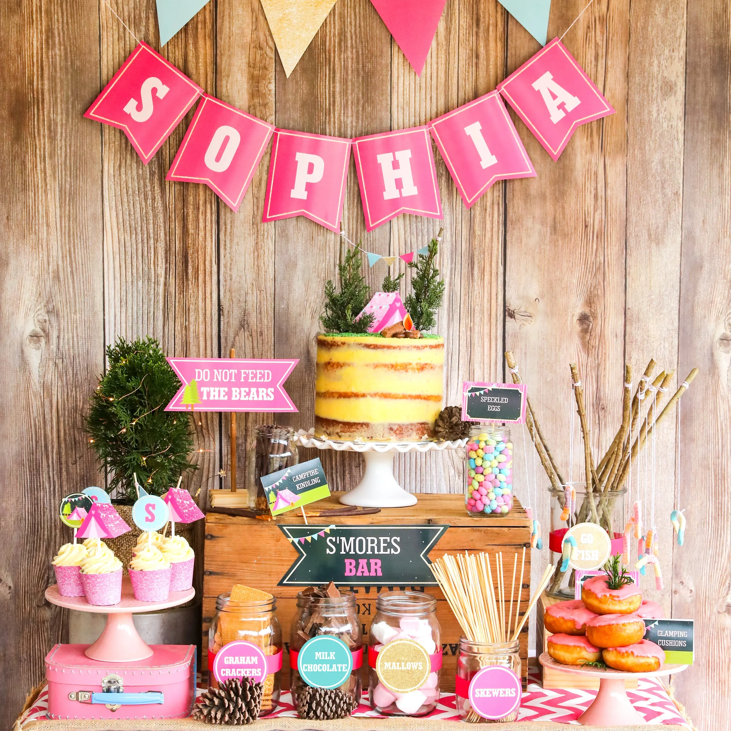 Glamping Girls Party Set | Pink and Pretty Glamping