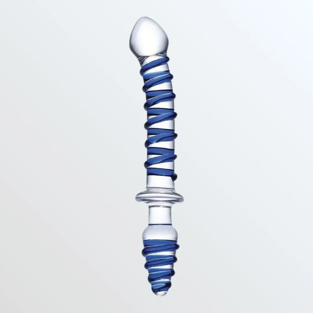 Gläs Mr. Swirly 10" Glass Double Ended Dildo & Butt Plug