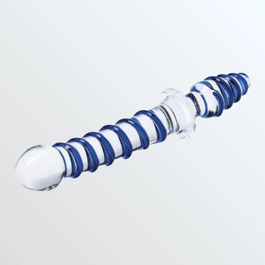 Gläs Mr. Swirly 10" Glass Double Ended Dildo & Butt Plug