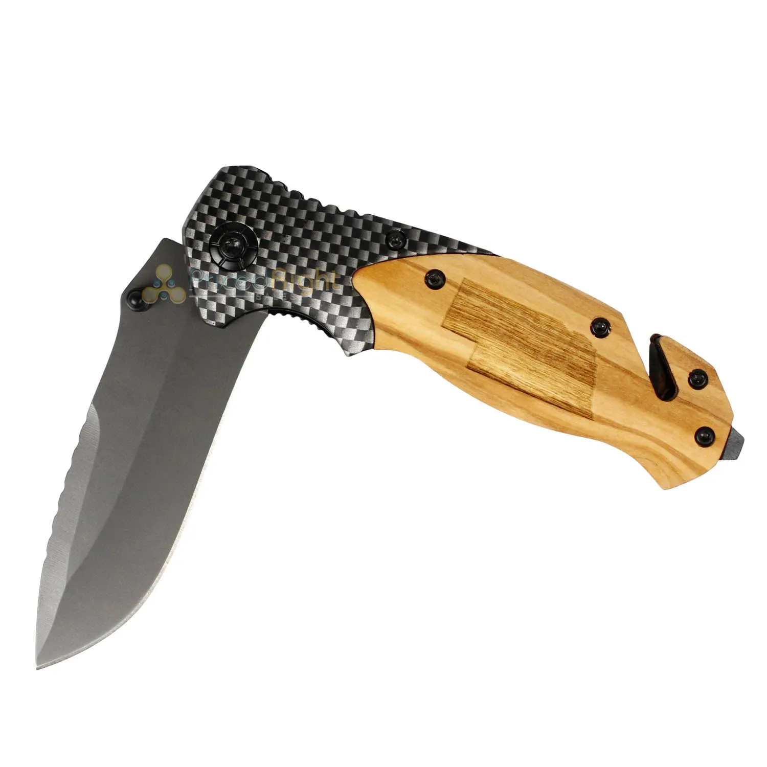 Graceful Creations TX Engraved Olive Wood Nebraska State Tactical Pocket Knife