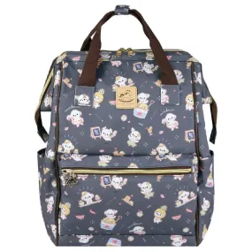 Gray Summer Tails Large Opening Backpack