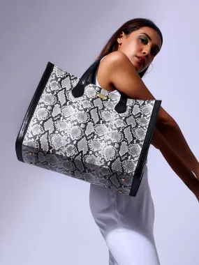 Grey & Black Snake Cosmic Tote | Modern Myth
