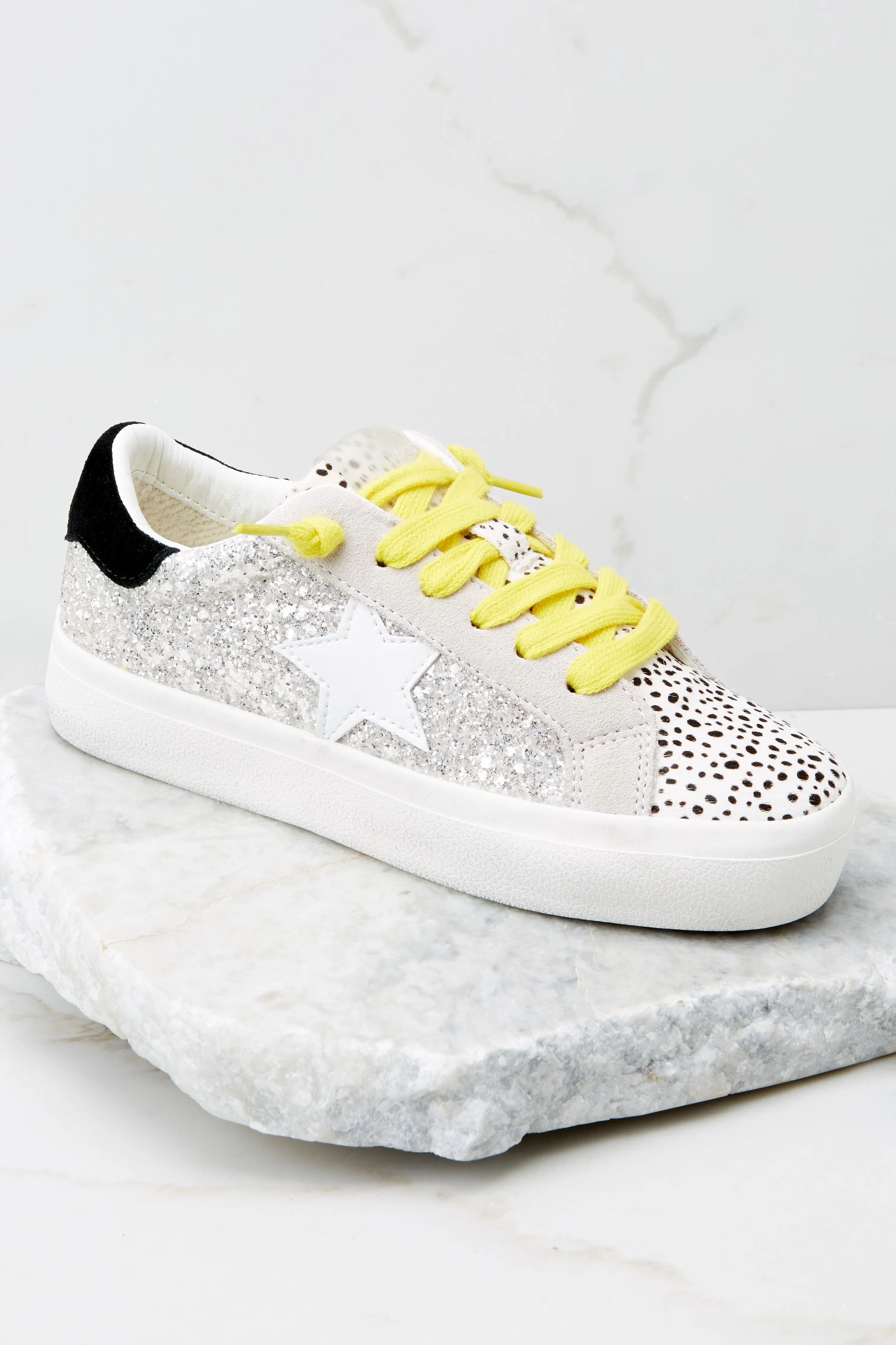 Hailey Washed Glitter Sneakers