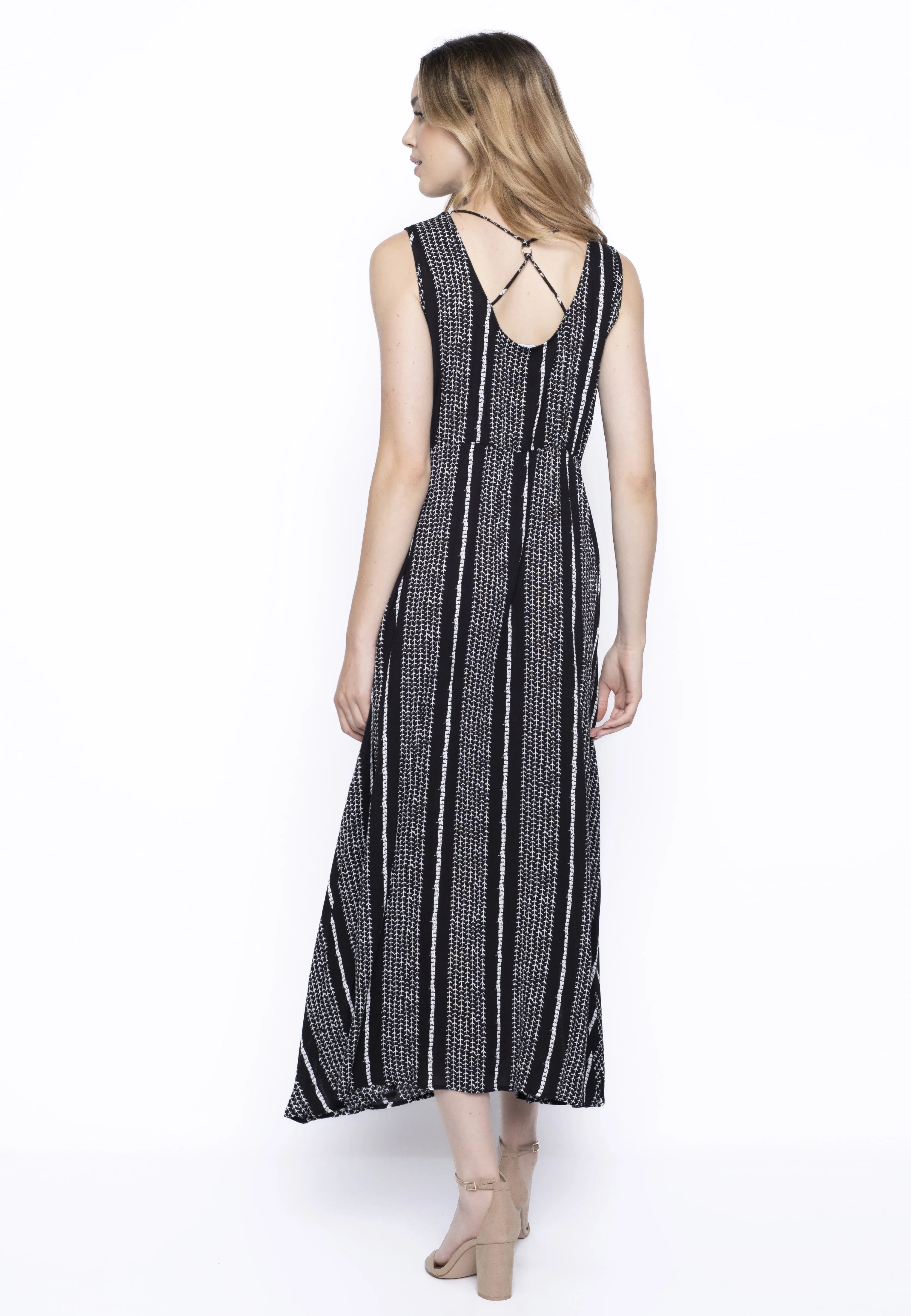 High-Waisted Sleeveless Dress