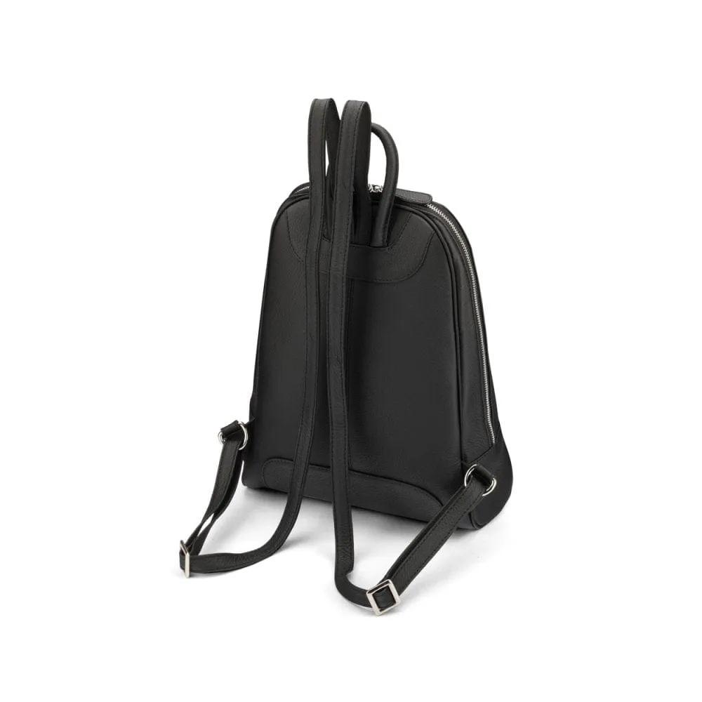 Ladies Leather Backpack - Black