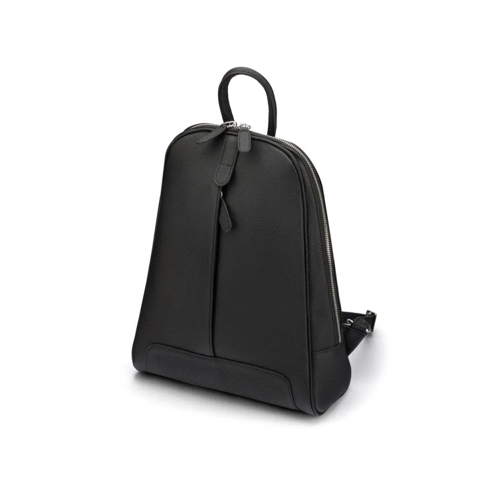 Ladies Leather Backpack - Black