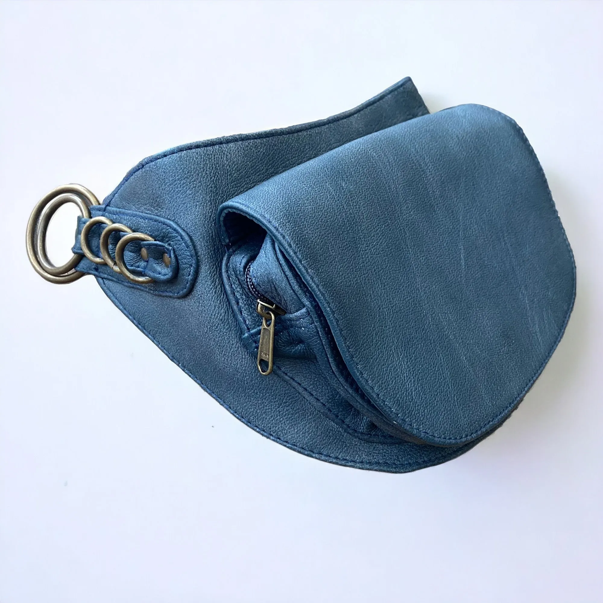 Leather Nelya Belt - Stone Blue | Seconds - Grade 2