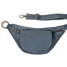 Leather Nelya Belt - Stone Blue | Seconds - Grade 2
