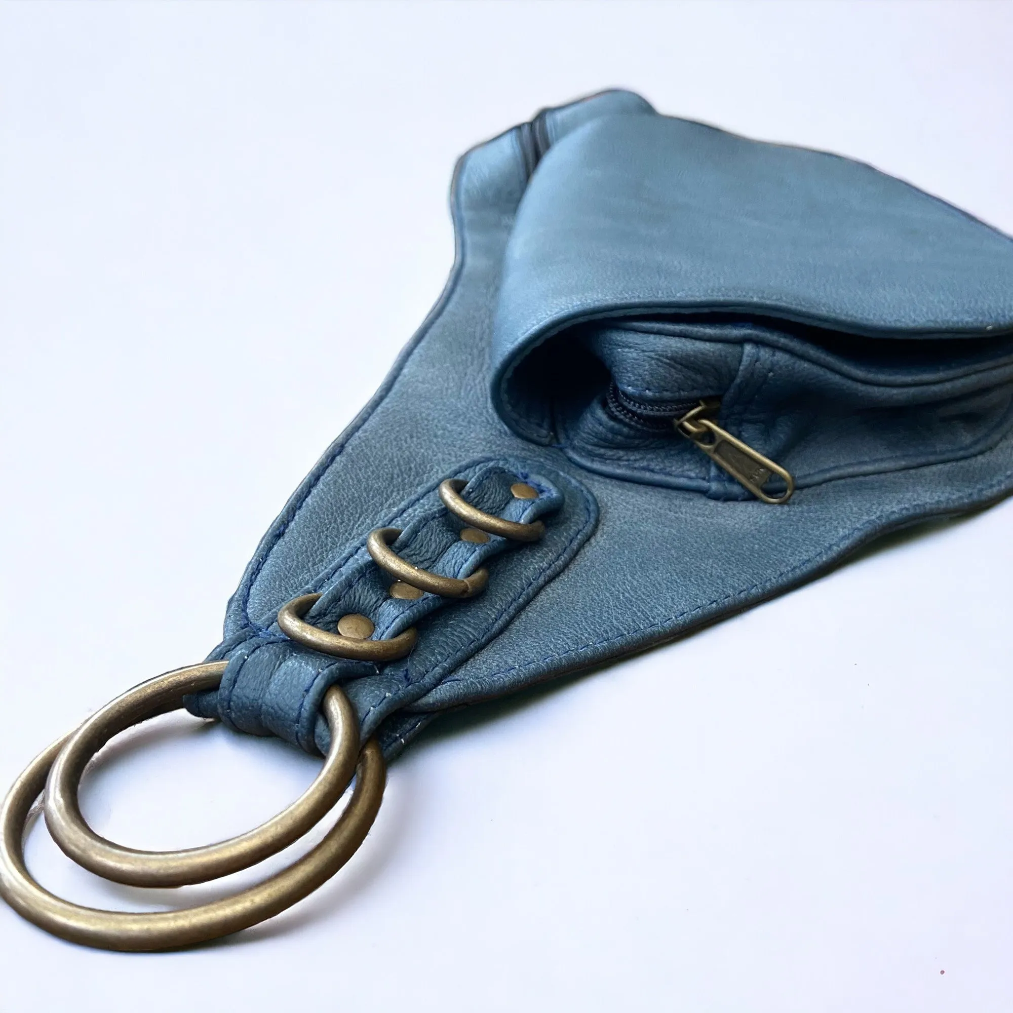 Leather Nelya Belt - Stone Blue | Seconds - Grade 2