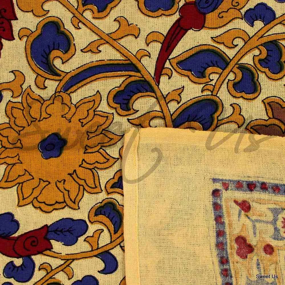 Light weight Cotton Sunflower Tablecloth Rectangle, Lemon Yellow