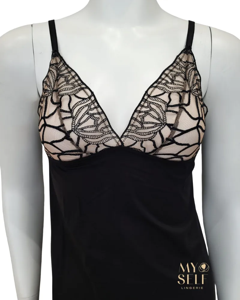 Montelle Black/Sand Bardot Microfiber Chemise