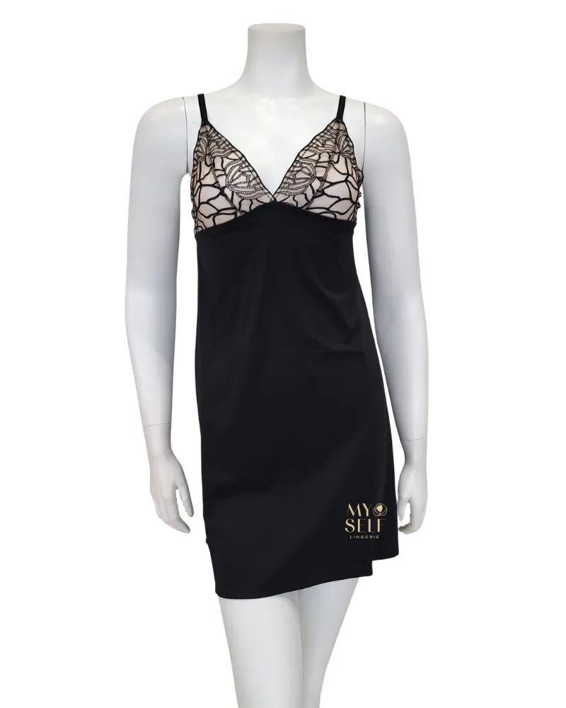 Montelle Black/Sand Bardot Microfiber Chemise