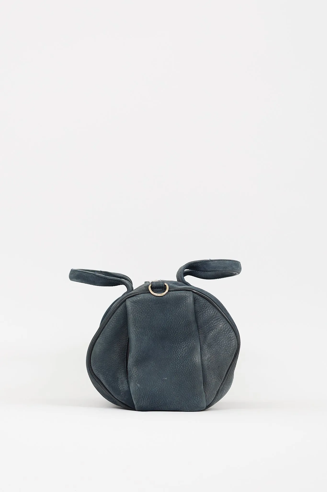 Navy Leather Rocco Studded Bag
