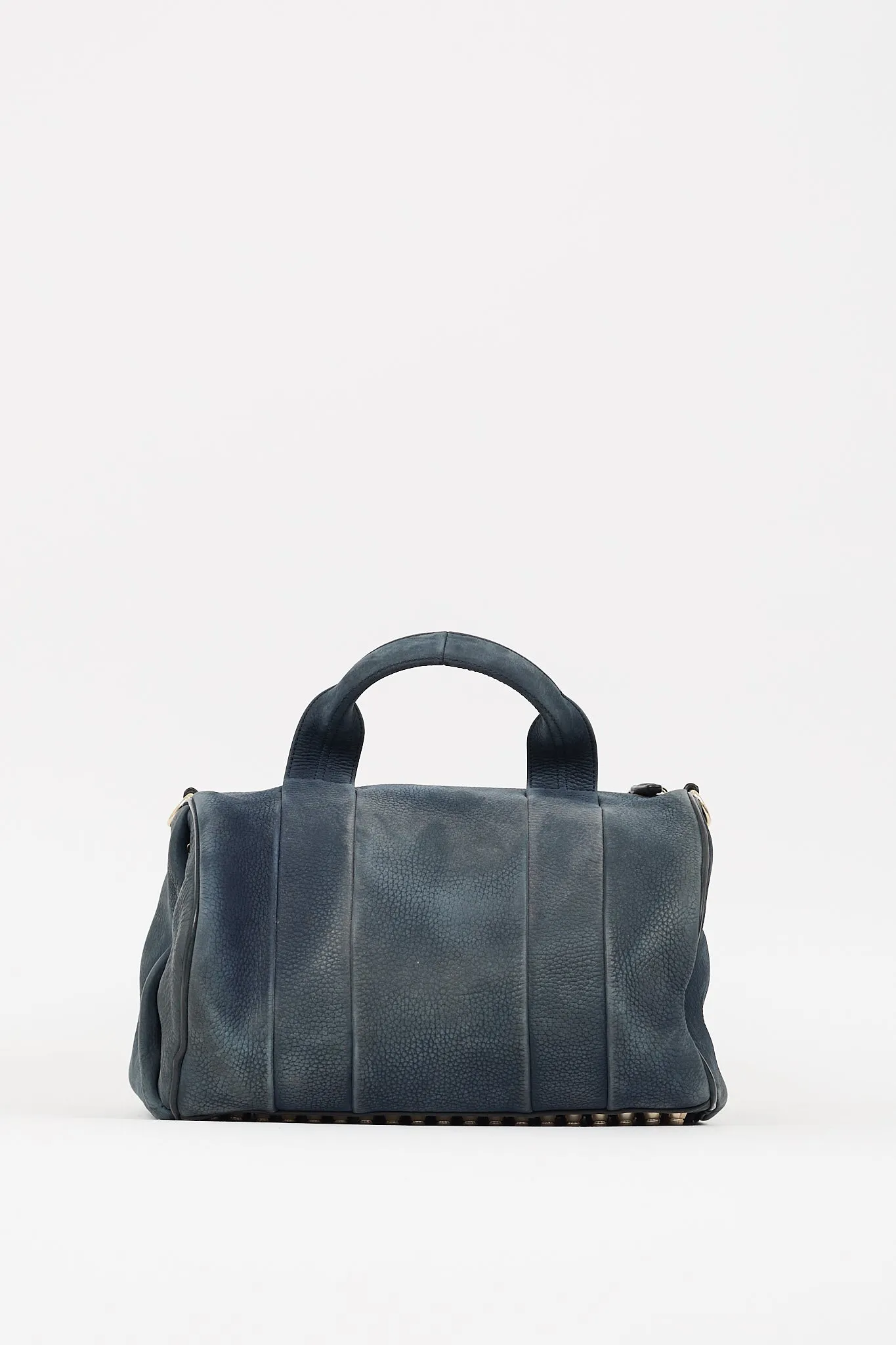 Navy Leather Rocco Studded Bag