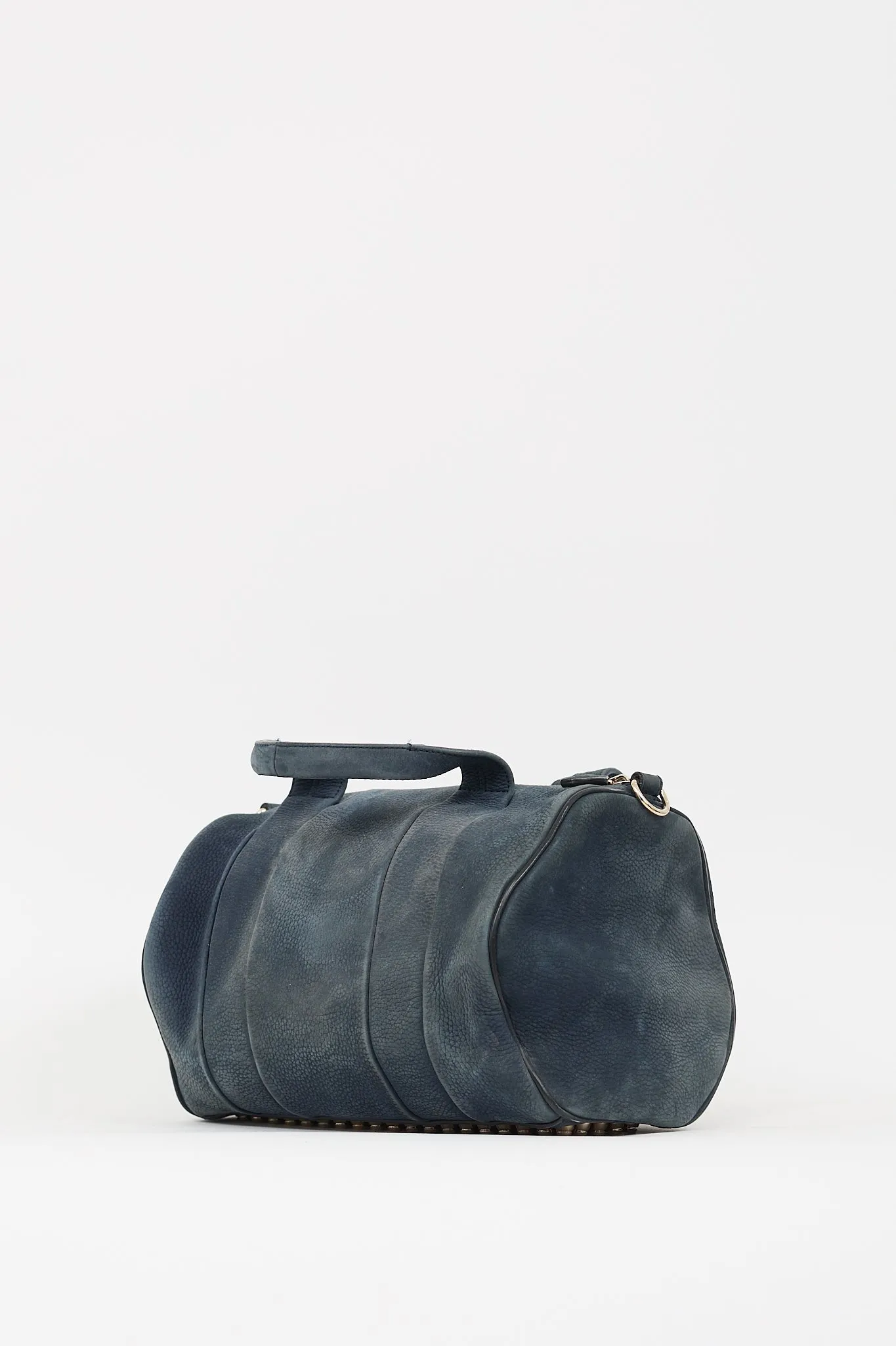 Navy Leather Rocco Studded Bag
