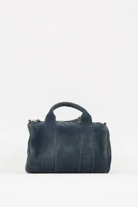 Navy Leather Rocco Studded Bag