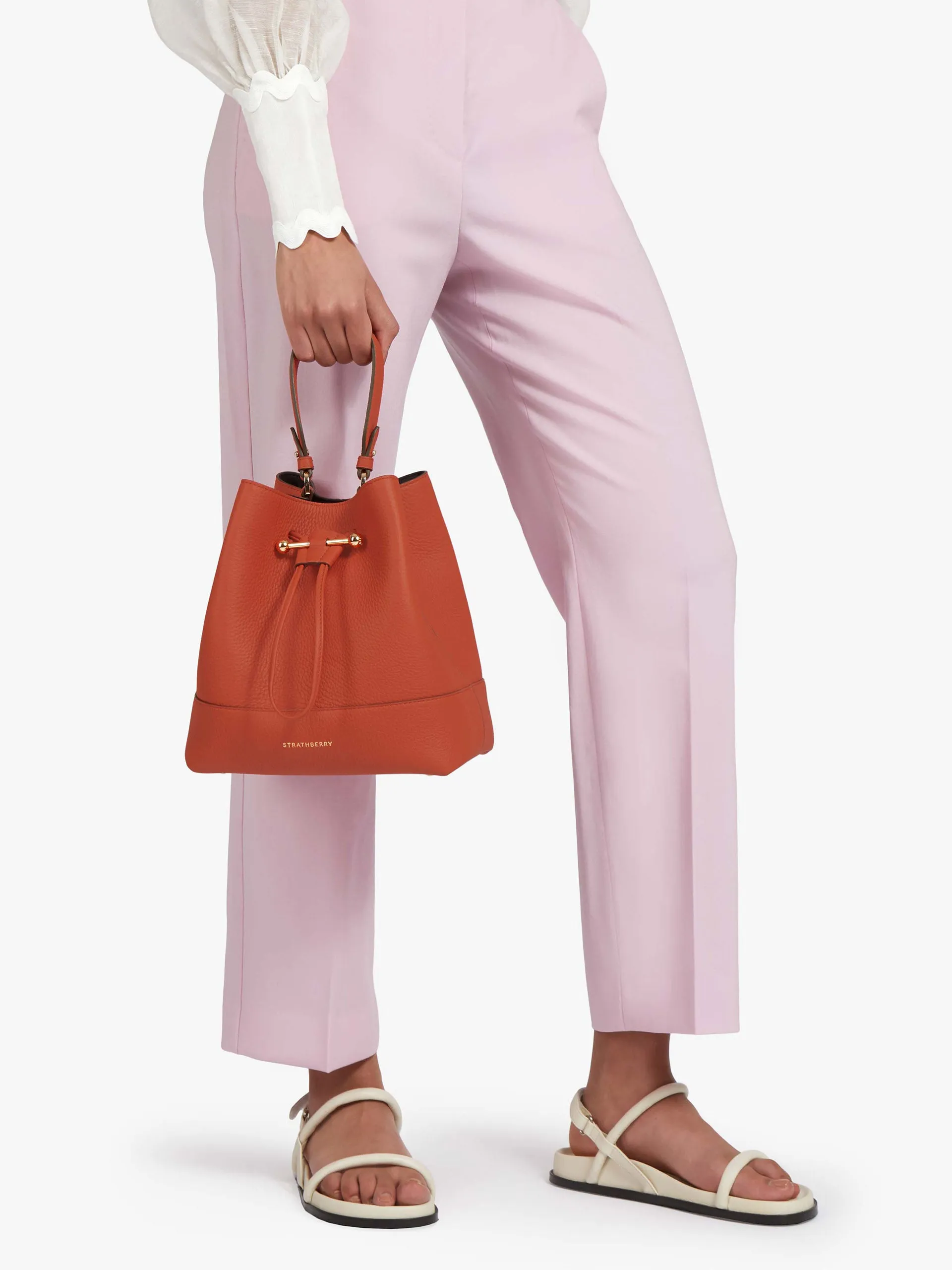 Orange Lana Osette top handle bag