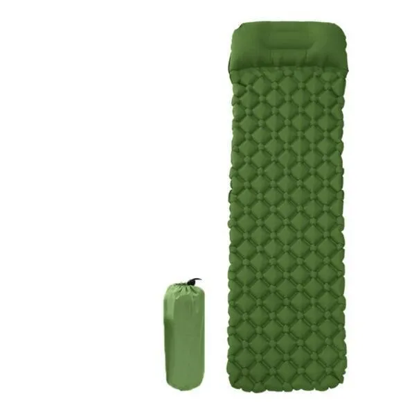 Outdoor mat camp inflatable sleeping mat self inflated mat Sleeping Pad Inflatable Air Cushion Camping with Pillow Air Mattress