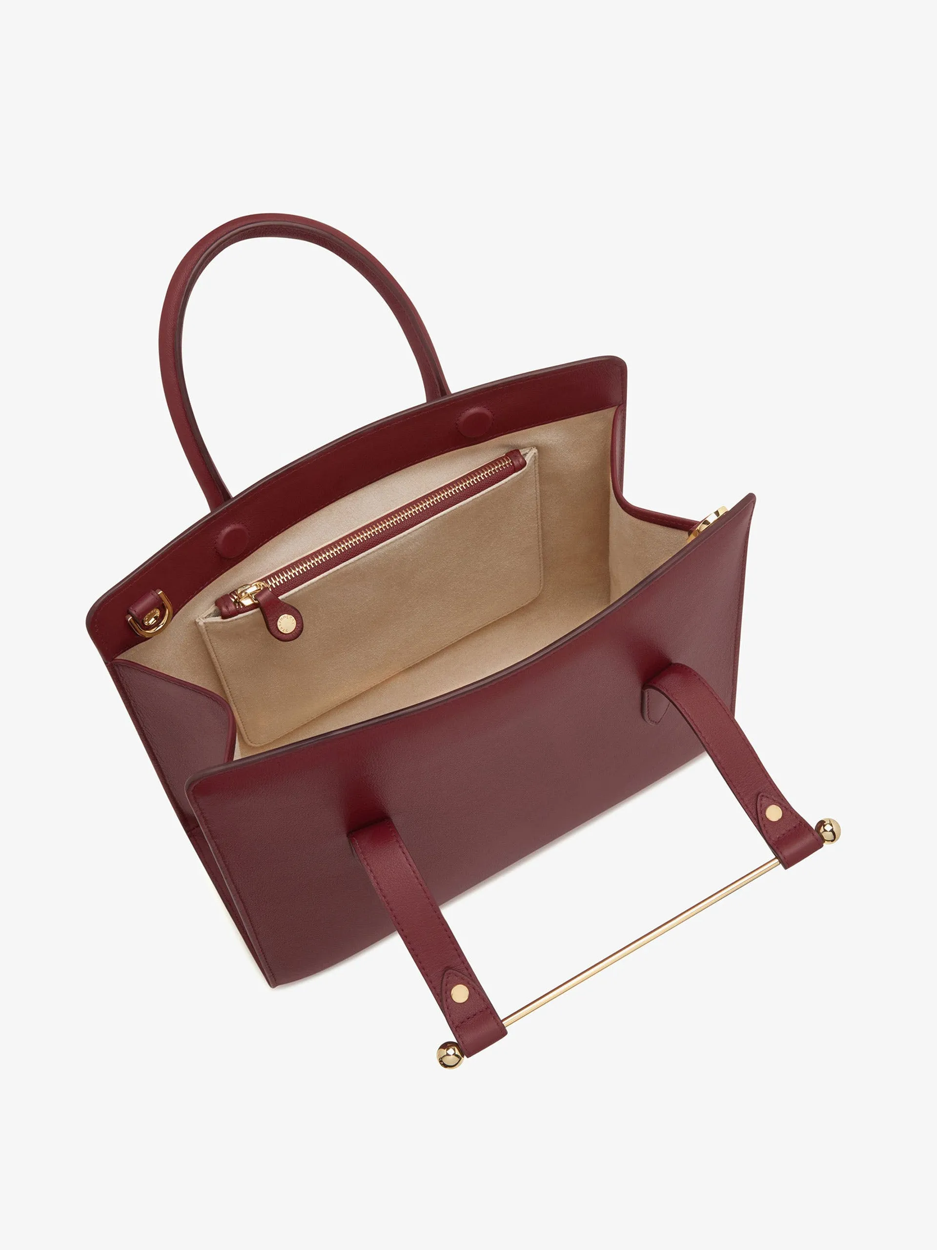 Oxblood The Strathberry midi tote bag