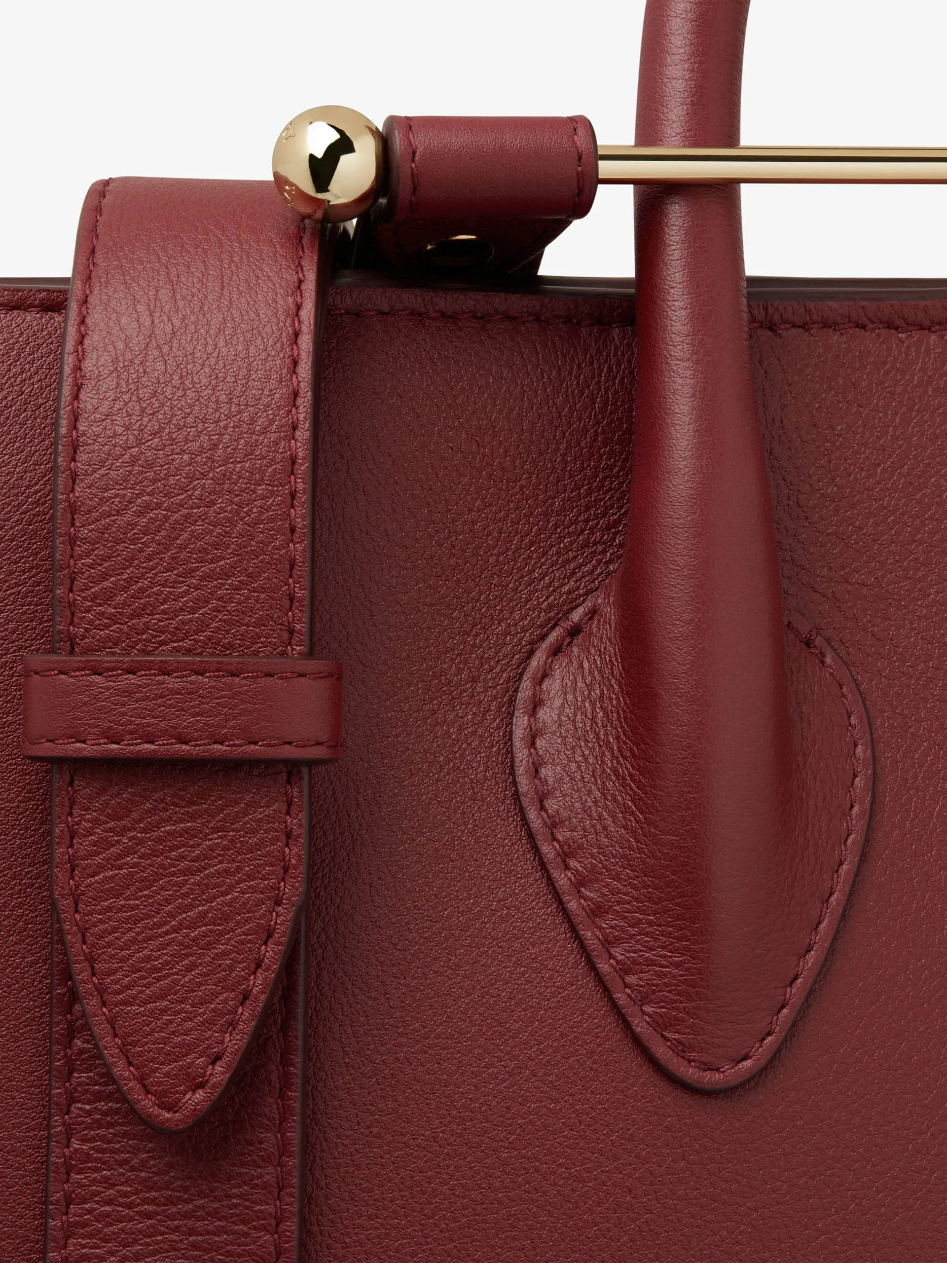 Oxblood The Strathberry midi tote bag