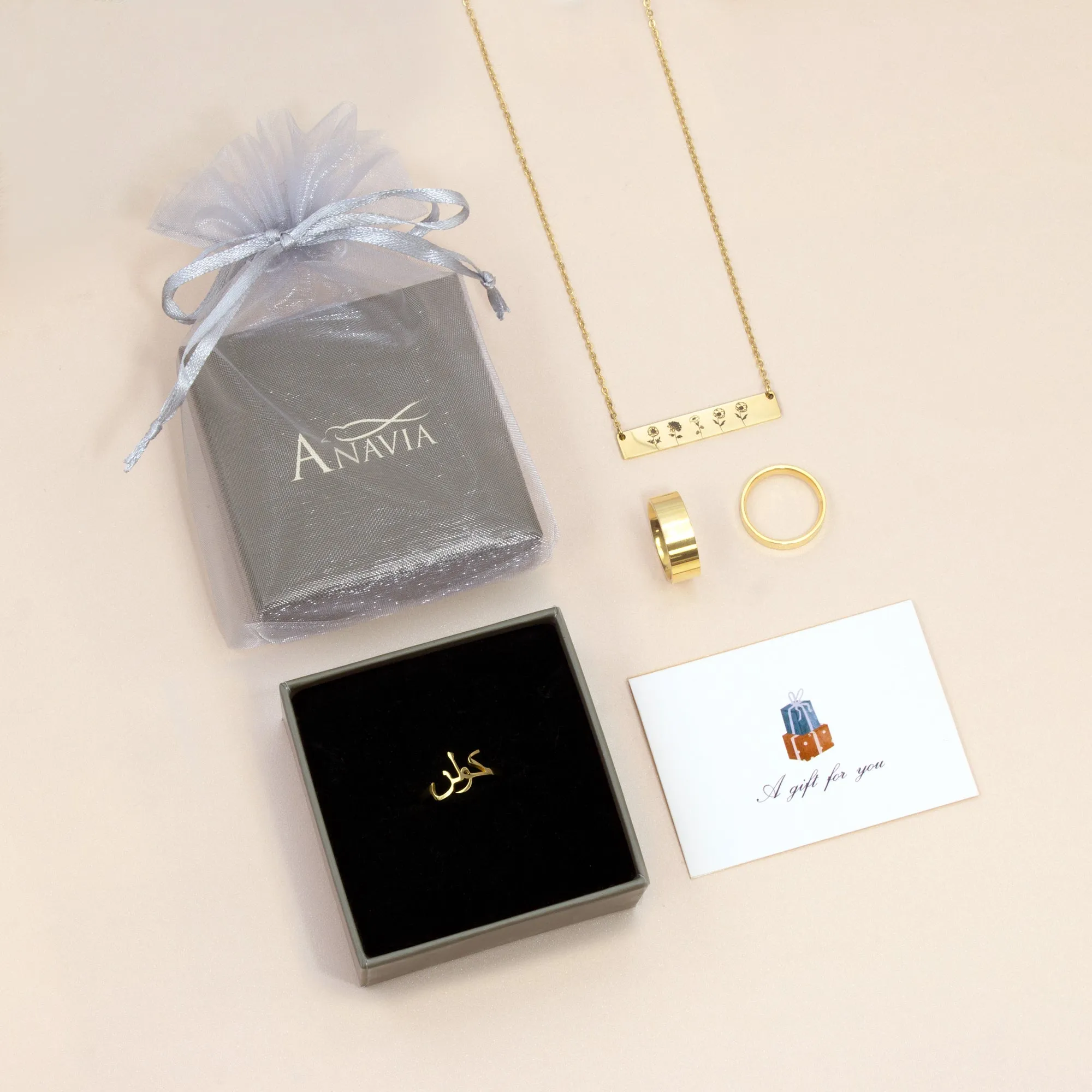 Personalized Arabic Name Ring
