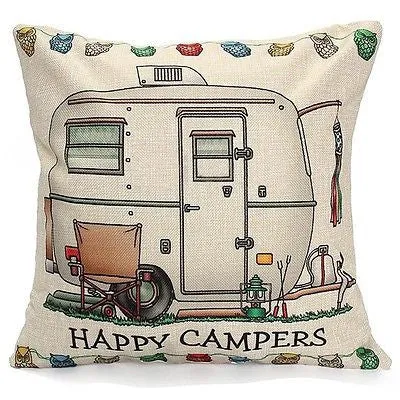 Pillow or pillow case { Camping } Assorted styles! Happy Campers! See my hats and tanks too!