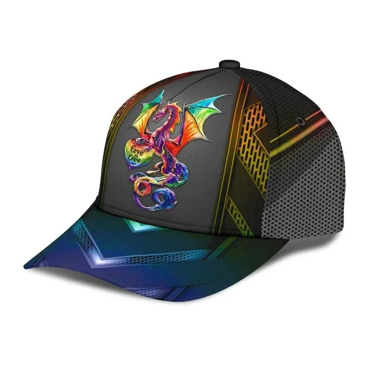 Pride Baseball Cap Hat For Gayman Fascinating Lgbt Pride Neon 3D Printing Baseball Cap Hat