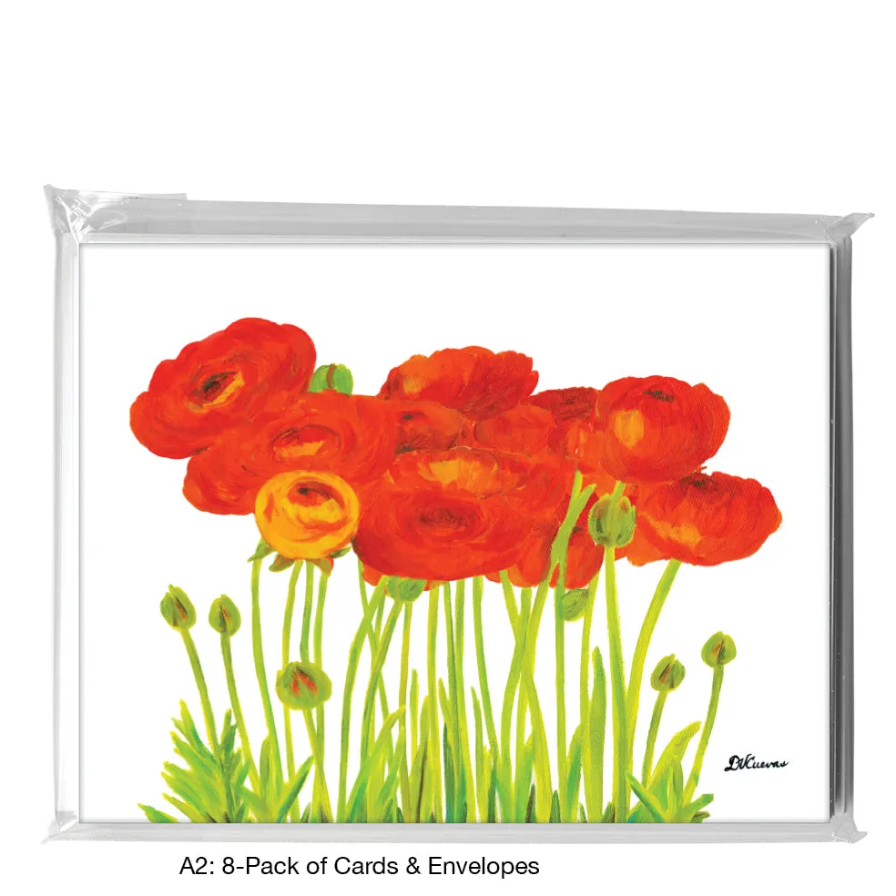 Ranunculus Row, Greeting Card (7928C)