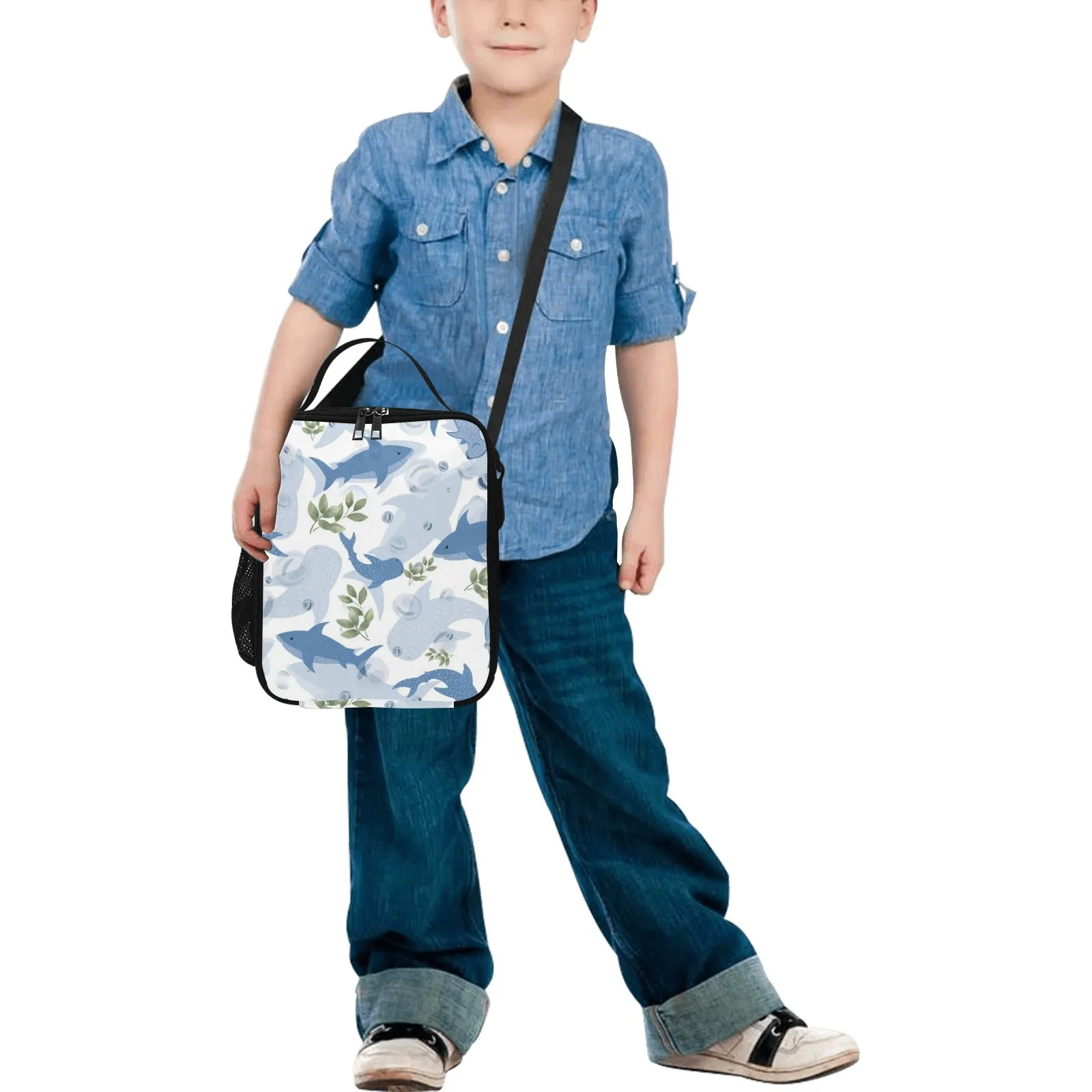 Sea Friends Lunch Bag for Kids - Durable Nylon, Thermal Insulation