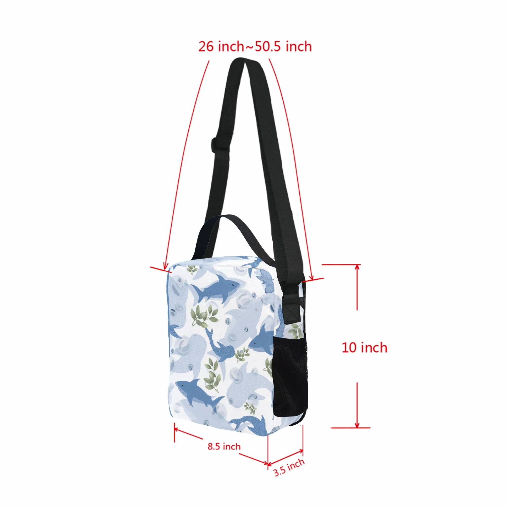 Sea Friends Lunch Bag for Kids - Durable Nylon, Thermal Insulation