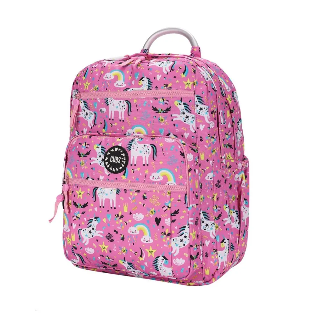 Senior Student Cute Pink Unicorn Backpack