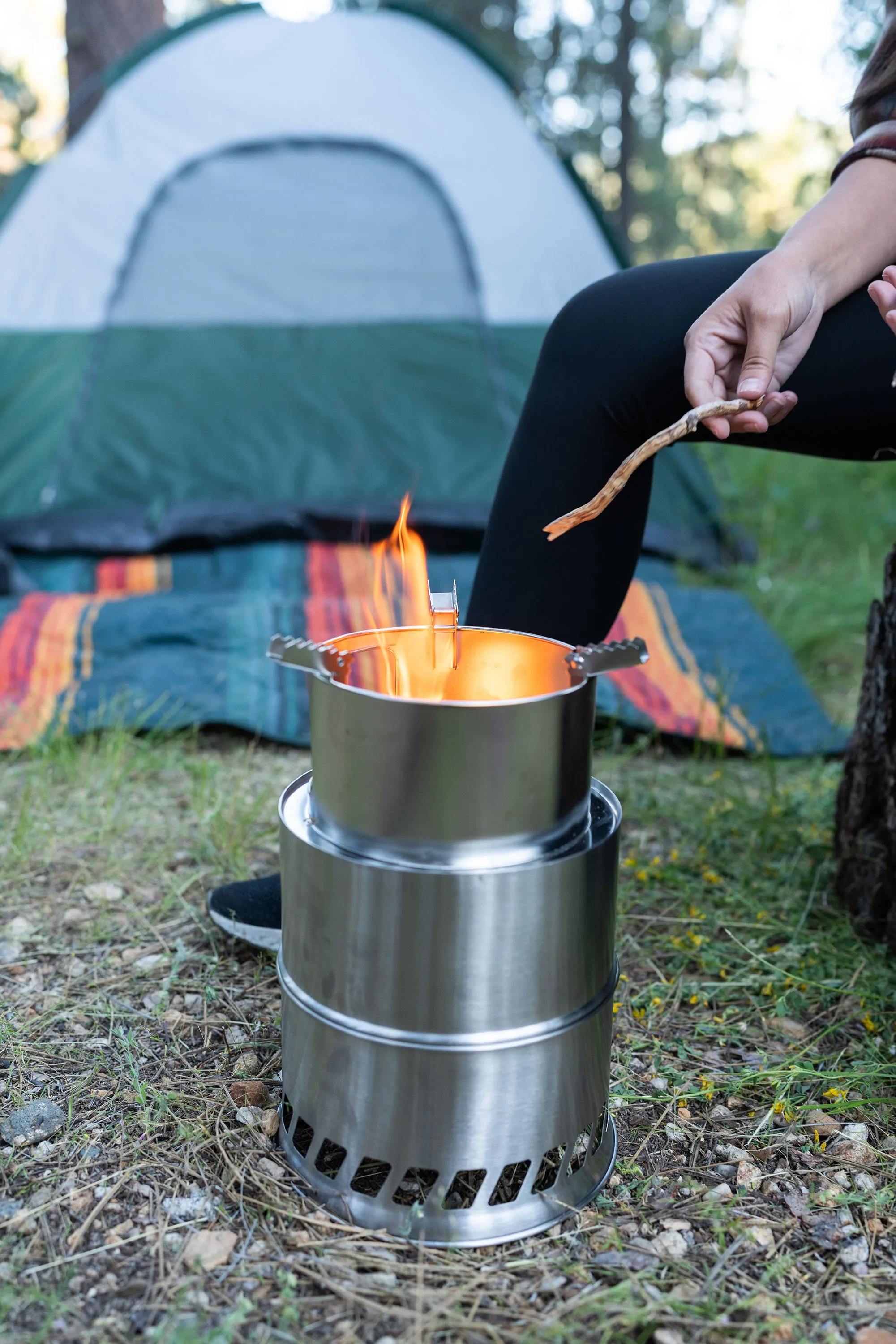 Stansport Wood Chip Stove - Stainless Steel - Xtra Large