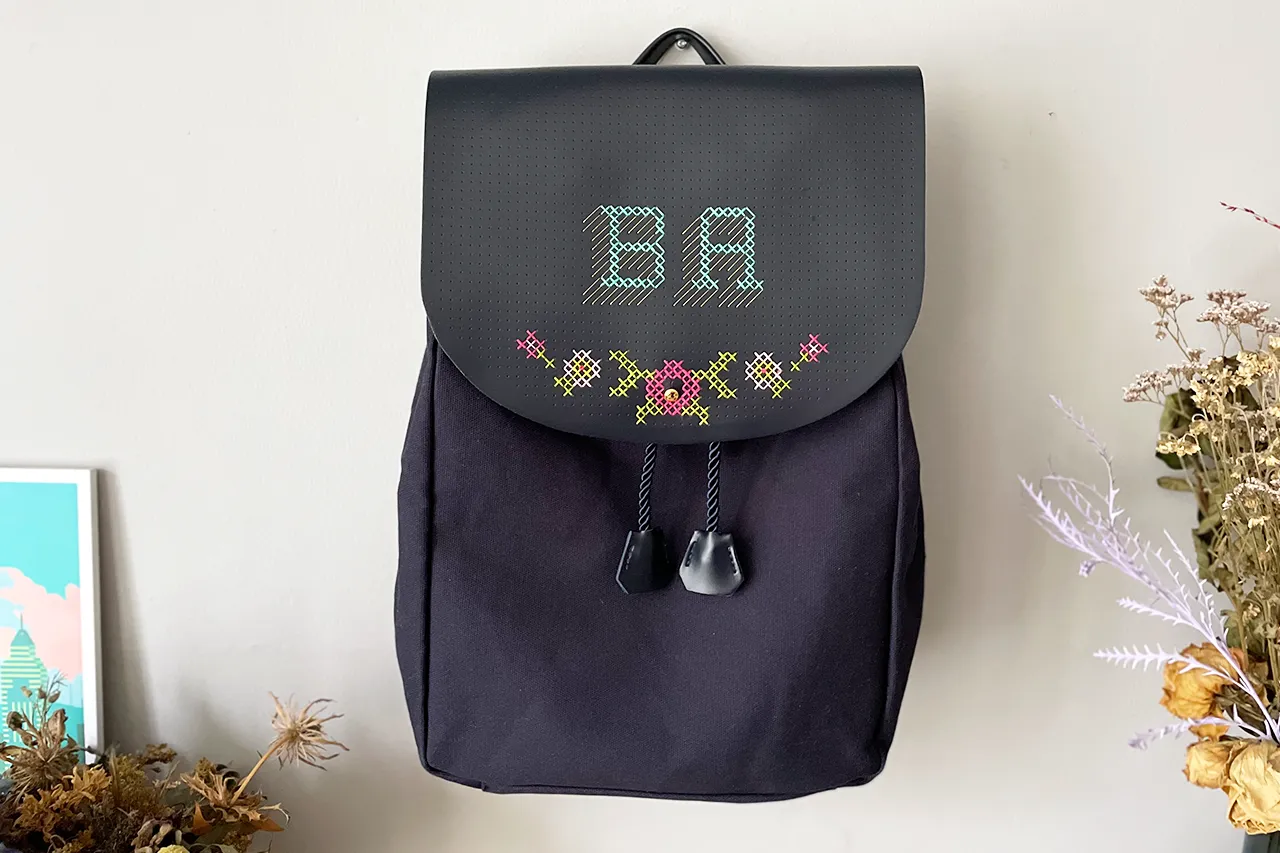 Stitch Backpack - Navy (Vegan)