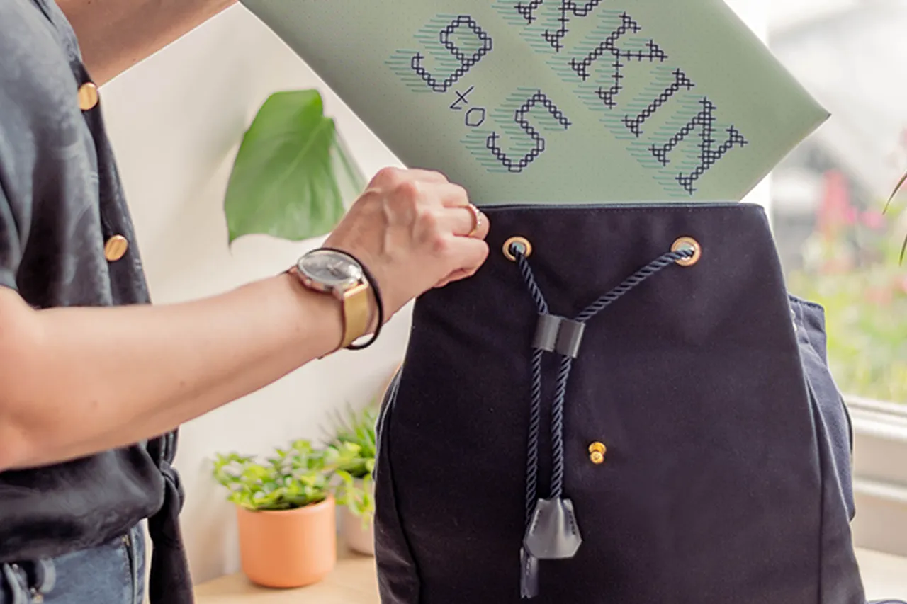Stitch Backpack - Navy (Vegan)