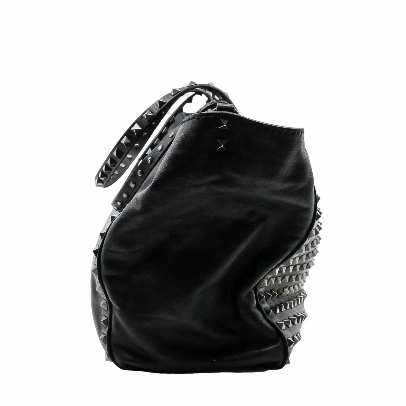 Studded Rockstud Tote Black
