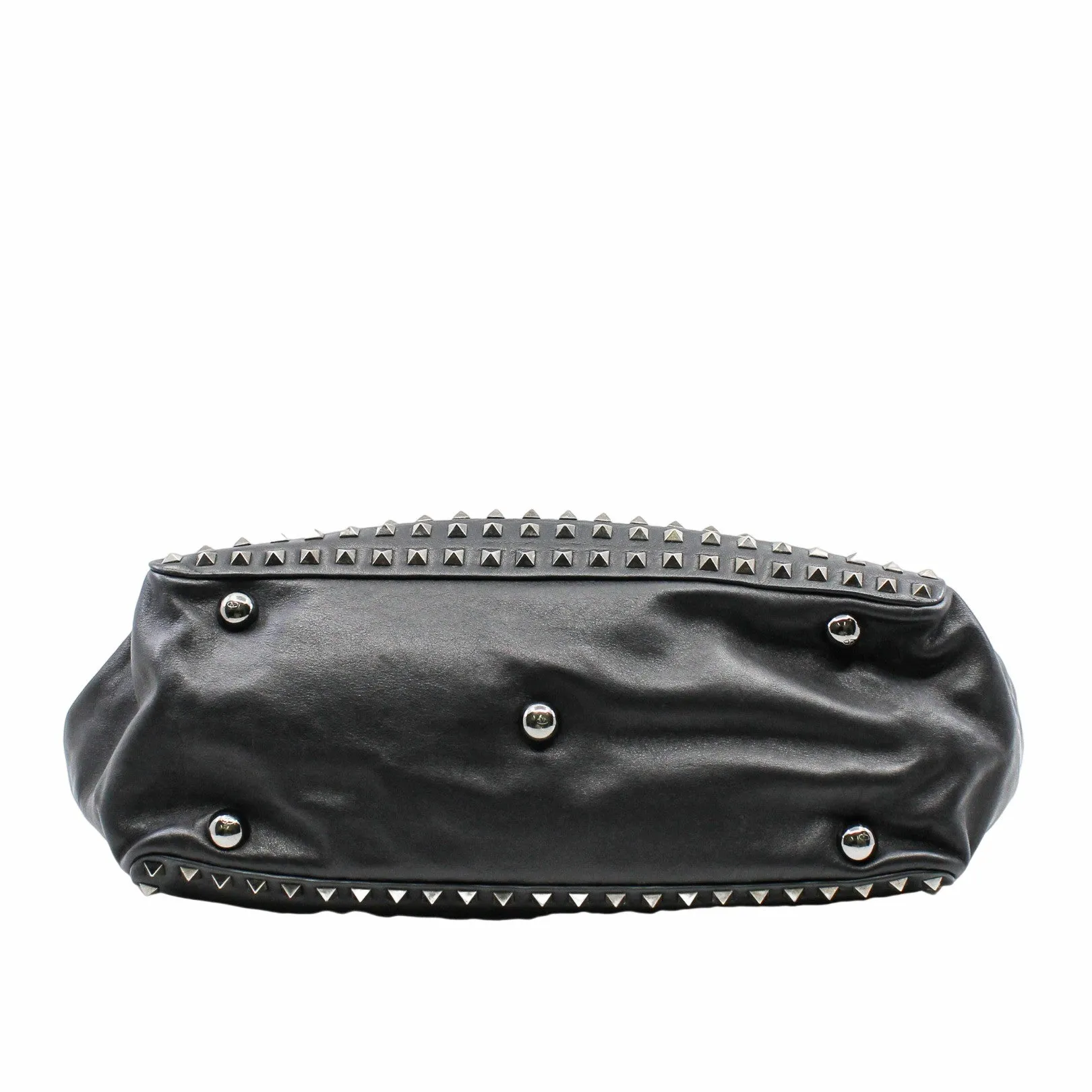 Studded Rockstud Tote Black