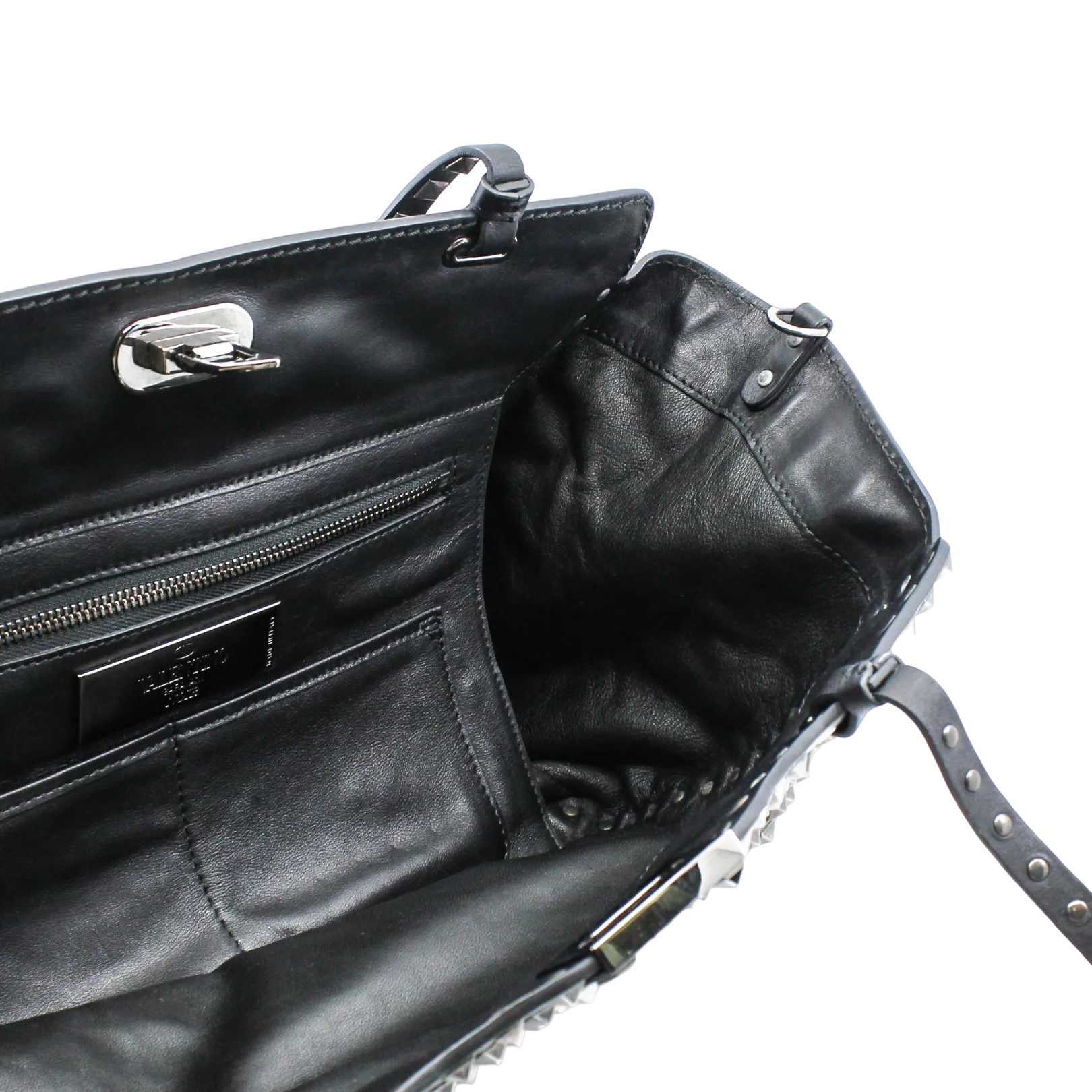 Studded Rockstud Tote Black